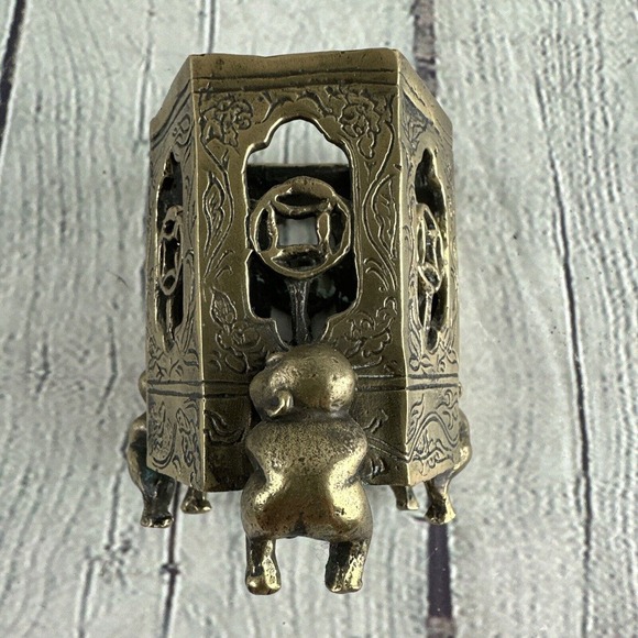 Antique Bronze Hexagon‎ Tripod Instant Burner - Picture 8 of 9